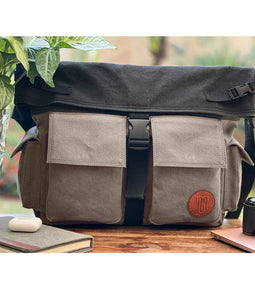 Mona-B Bag Mona B Unisex Canvas Messenger Crossbody Laptop/Tablet/MacBook Bag: Dylan