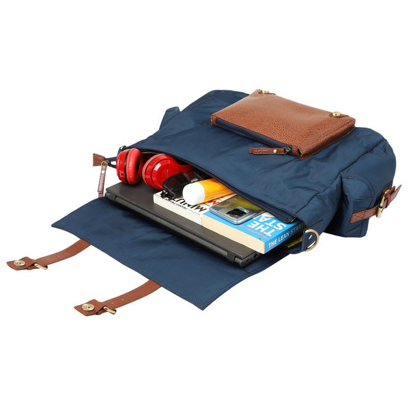 Mona B Unisex Messenger Bag for upto 14" Laptop/Mac Book/Tablet with Stylish Design: Hudson Navy - RP-307 NAV - Messenger by Mona-B - Backpack, Flash Sale, New Arrivals, Sale
