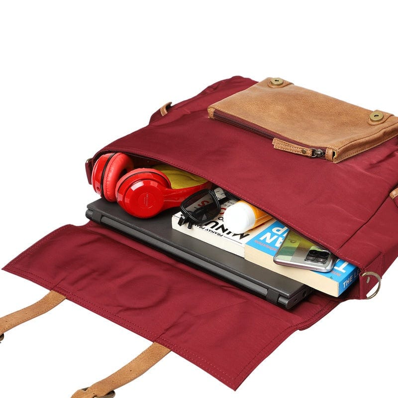 Mona B Unisex Messenger Bag for upto 14" Laptop/Mac Book/Tablet with Stylish Design: Hudson Wine - RP-307 WIN - Messenger by Mona-B - Backpack, Flash Sale, New Arrivals, Sale