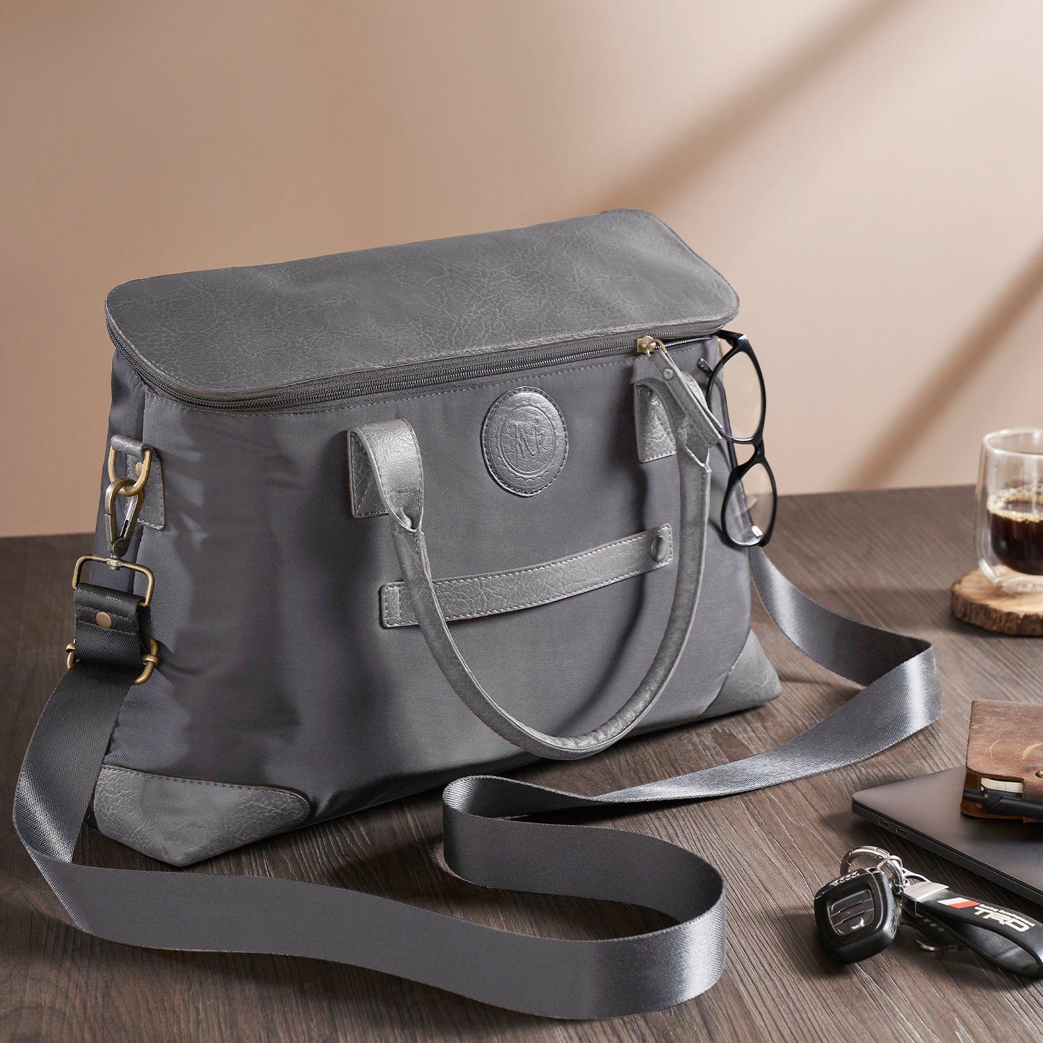 Mona B Unisex Messenger | Small Overnighter Bag for upto 14" Laptop/Mac Book/Tablet with Stylish Design: Ohio Magnet - RP-306 MGT - Overnighter by Mona-B - Backpack, Flash Sale, Sale, Shop2999, Shop3999