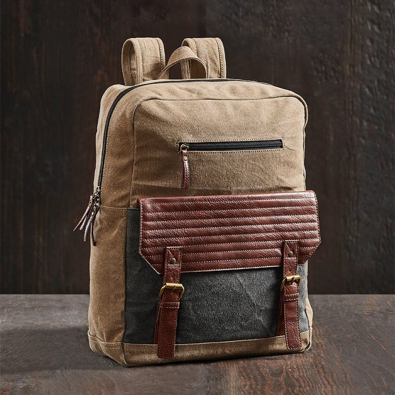 Mona-B Bag Mona B Upcycled Canvas Back Pack for Office | School and College with Upto 14ƒ?� Laptop/ Mac Book/ Tablet with Stylish Design for Men and Women: Brad