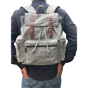 Mona B Upcycled Canvas Back Pack for Office | School and College with Upto 14ƒ?� Laptop/ Mac Book/ Tablet with Stylish Design for Men and Women: Dream - Backpack by Mona-B - Backpack, Deal of The Week, EOSS, Flash Sale, Flat60, Flat70, INT_Backpack, Sale, Shop2999, Shop3999