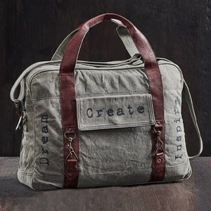 Mona-B Bag Mona B Upcycled Canvas Duffel Gym Travel and Sports Bag with Stylish Design for Men and Women: Dream
