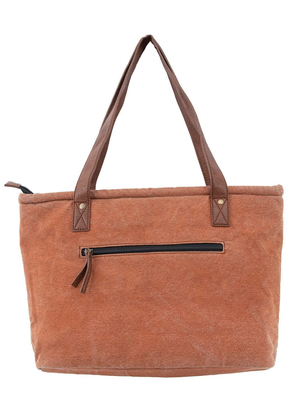 Vintage Racing Team Tote Bag - Upcycled Canvas & Leather, 17.5" X 13" - View #7