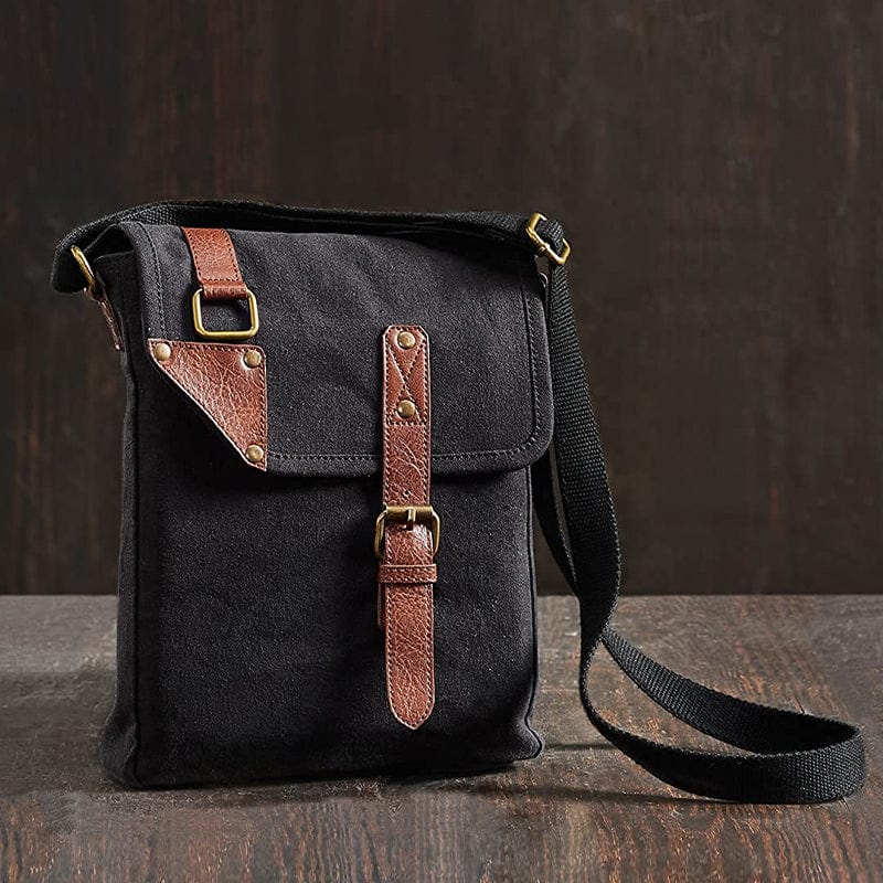 Mona-B Bag Mona B Upcycled Canvas Messenger Crossbody Bag with Stylish Design for Men and Women: Parker