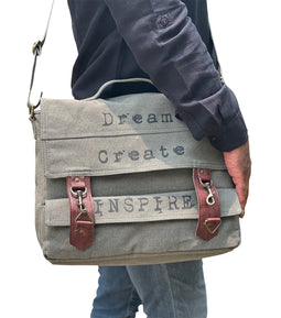 Mona-B Bag Mona B Upcycled Canvas Messenger Crossbody Laptop Bag for Upto 14" Laptop/Mac Book/Tablet with Stylish Design for Men and Women: Dream