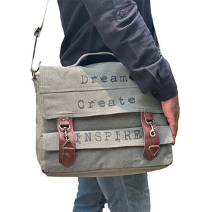Mona-B Bag Mona B Upcycled Canvas Messenger Crossbody Laptop Bag for Upto 14" Laptop/Mac Book/Tablet with Stylish Design for Men and Women: Dream