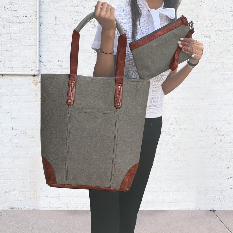 Mona-B Bag Mona B Women Canvas Handbag for Women Tote Bag for Grocery, Shopping, Travel: Grey, Large