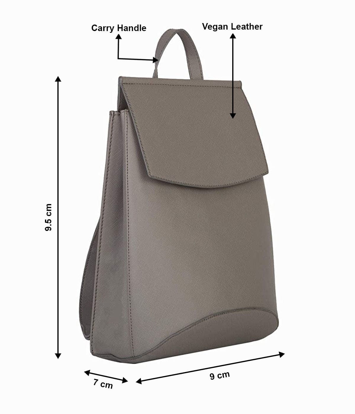 Mona B Women Vegan Leather Daypack Casual Bag (Storm, Small) - SH-107 STM - Backpack by Mona-B - Backpack, Flash Sale, Flat40, INT_Backpack, Sale, Shop1999, Shop2999, Shop3999