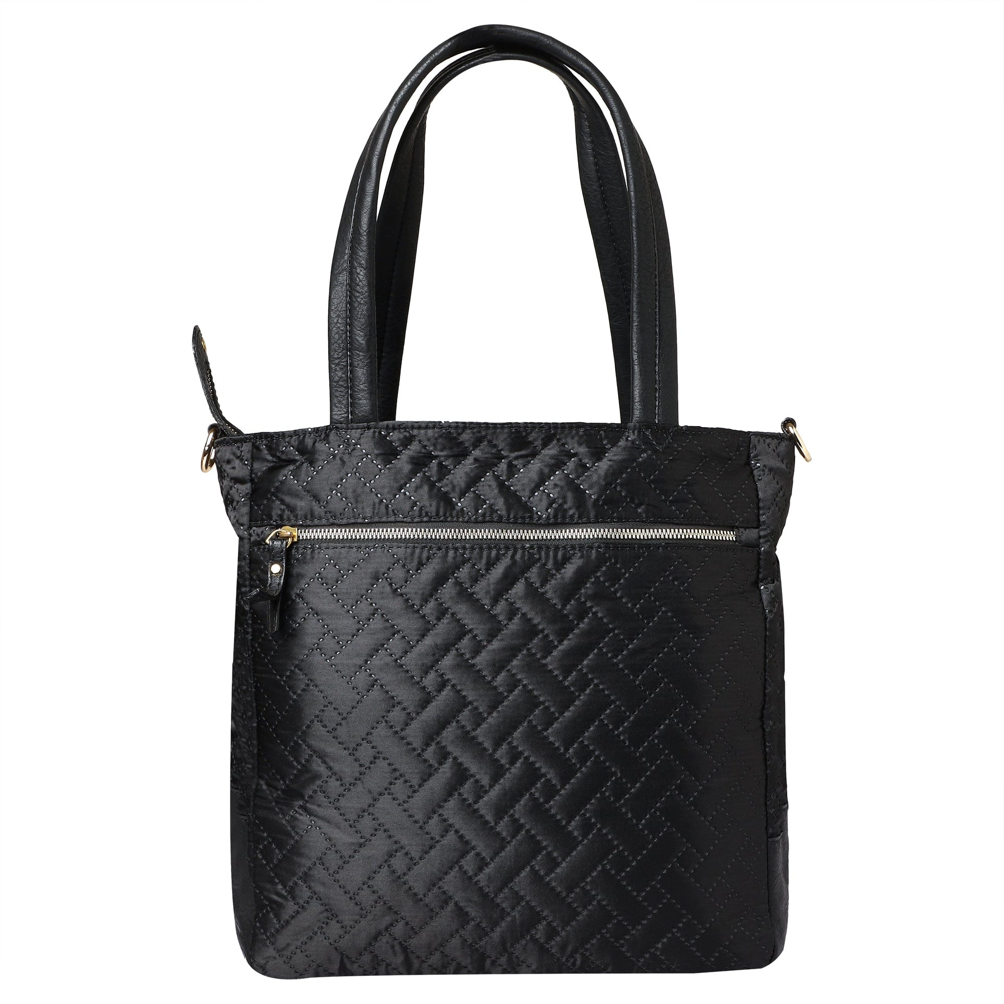 New Mona B Large Recycled Quilted Polyester Handbag for Women | Tote Bag for Grocery, Shopping, Travel | Stylish Vintage Shoulder Bags for Women: Black - Handbag by Mona-B - Backpack, New Arrivals, Sale, Shop2999, Shop3999