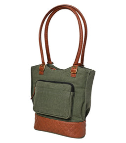 Mona-B Bags Mona B Two in One Convertible Tote: Forest - (M-2509)