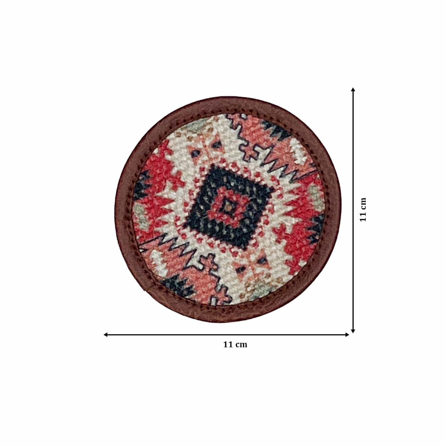 Mona-B Coaster Mona B Set of 4 Printed Coasters, 4.5 INCH Round, Best for Bed-Side Table/Center Table, Dining Table - PC-112