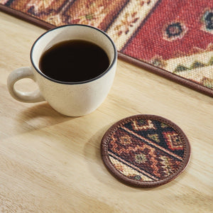 Mona-B Coaster Mona B Set of 4 Printed Coasters, 4.5 INCH Round, Best for Bed-Side Table/Center Table, Dining Table - PC-113