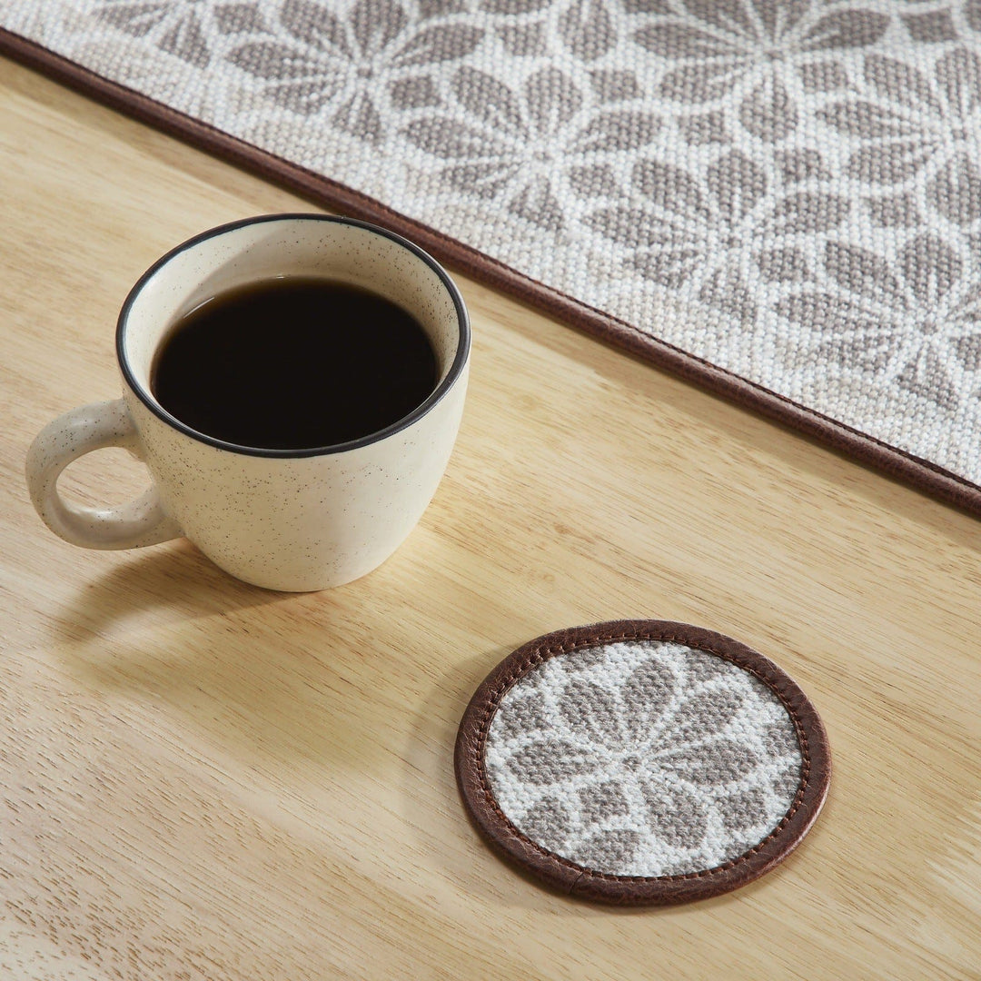 Mona-B Coaster Mona B Set of 4 Printed Coasters, 4.5 INCH Round, Best for Bed-Side Table/Center Table, Dining Table - PC-114