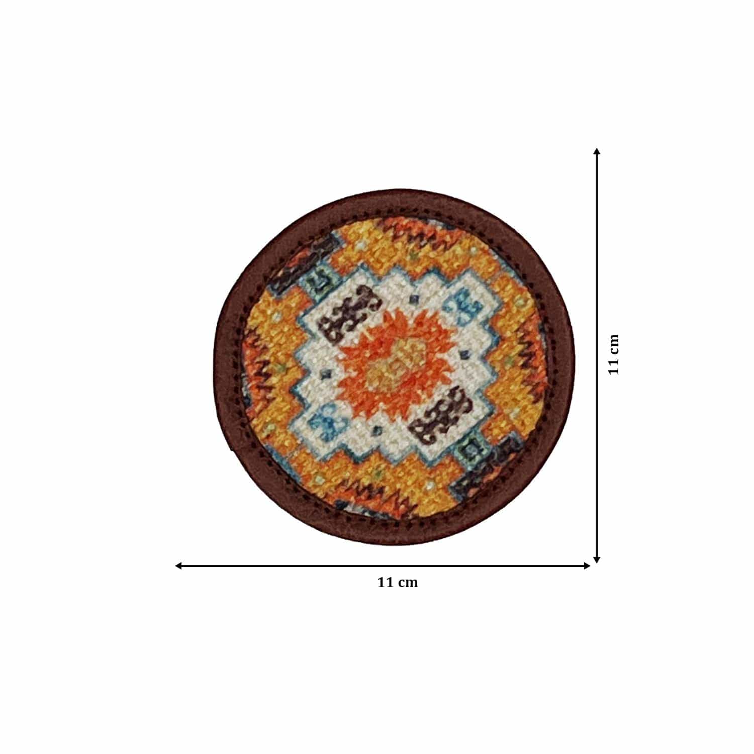 Mona-B Coaster Mona B Set of 4 Printed Coasters, 4.5 INCH Round, Best for Bed-Side Table/Center Table, Dining Table - PC-116