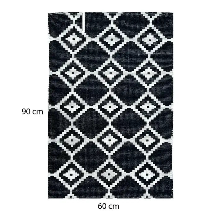 Printed Vintage Dhurrie Carpet 2x3 Feet - Colorful Design