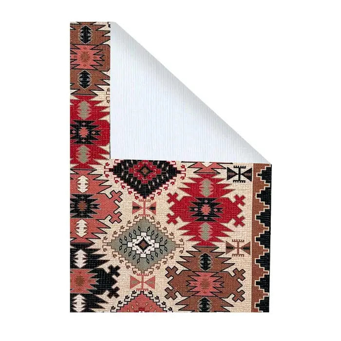 Printed Vintage Dhurrie Rug Carpet 3.5x5.5 Feet - Multi Color Traditional Floor Mat