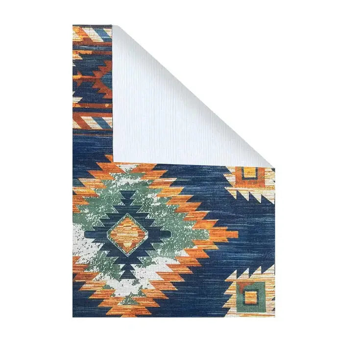 Vintage Dhurrie Carpet 3.5x5.5 Feet - Multicolor Printed Area Rug for Living Room and Bedroom