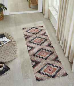 Mona B Printed Vintage Dhurrie Carpet Rug Runner for Living Room Bedroom: 1.83 X 6 Feet Multi Color - PR-107 (2272) - Floor Covering by Mona-B - EOSS, Shop1999, Shop2999, Shop3999