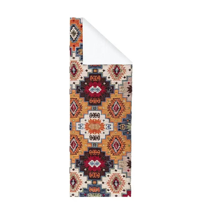 Vintage Dhurrie Rug Carpet 1.83x6 Feet - Multi Color Traditional Floor Mat