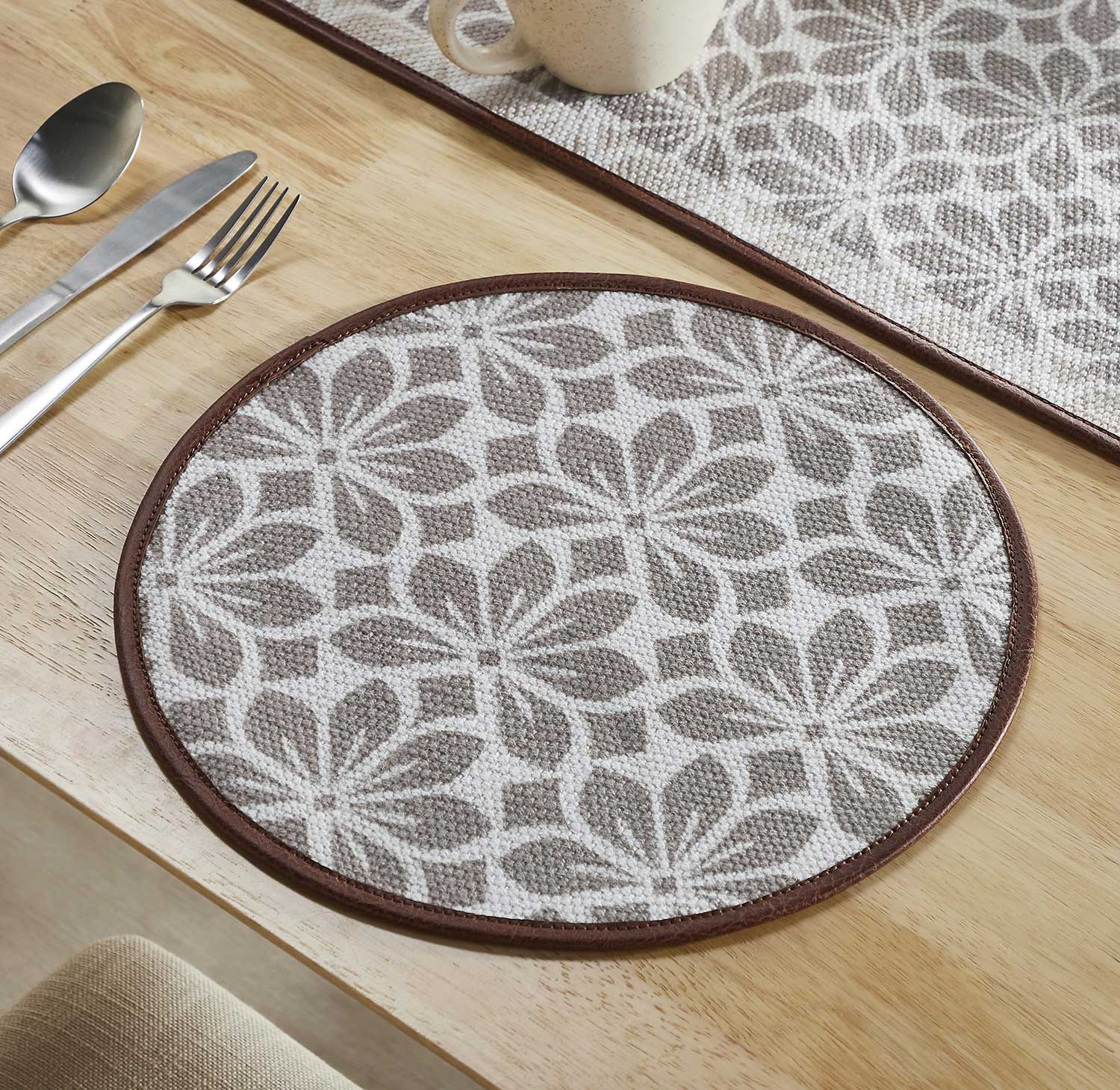 Mona B Set of 2 Printed Placemats, 13 INCH Round, Best for Bed-Side Table/Center Table, Dining Table/Shelves - PP-114 - Placemat by Mona-B - Shop1999, Shop2999, Shop3999
