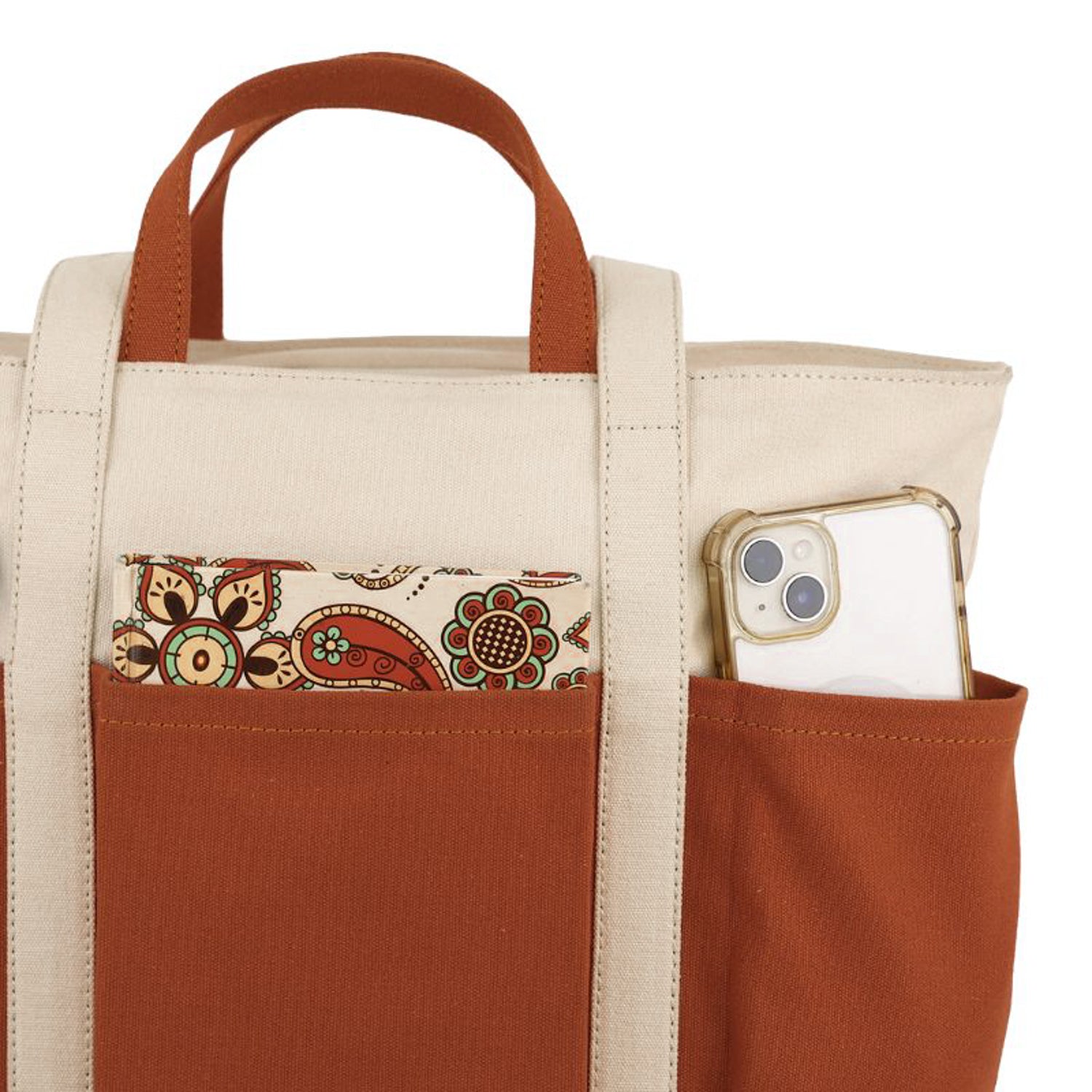 The Verde Panel Tote: Rust