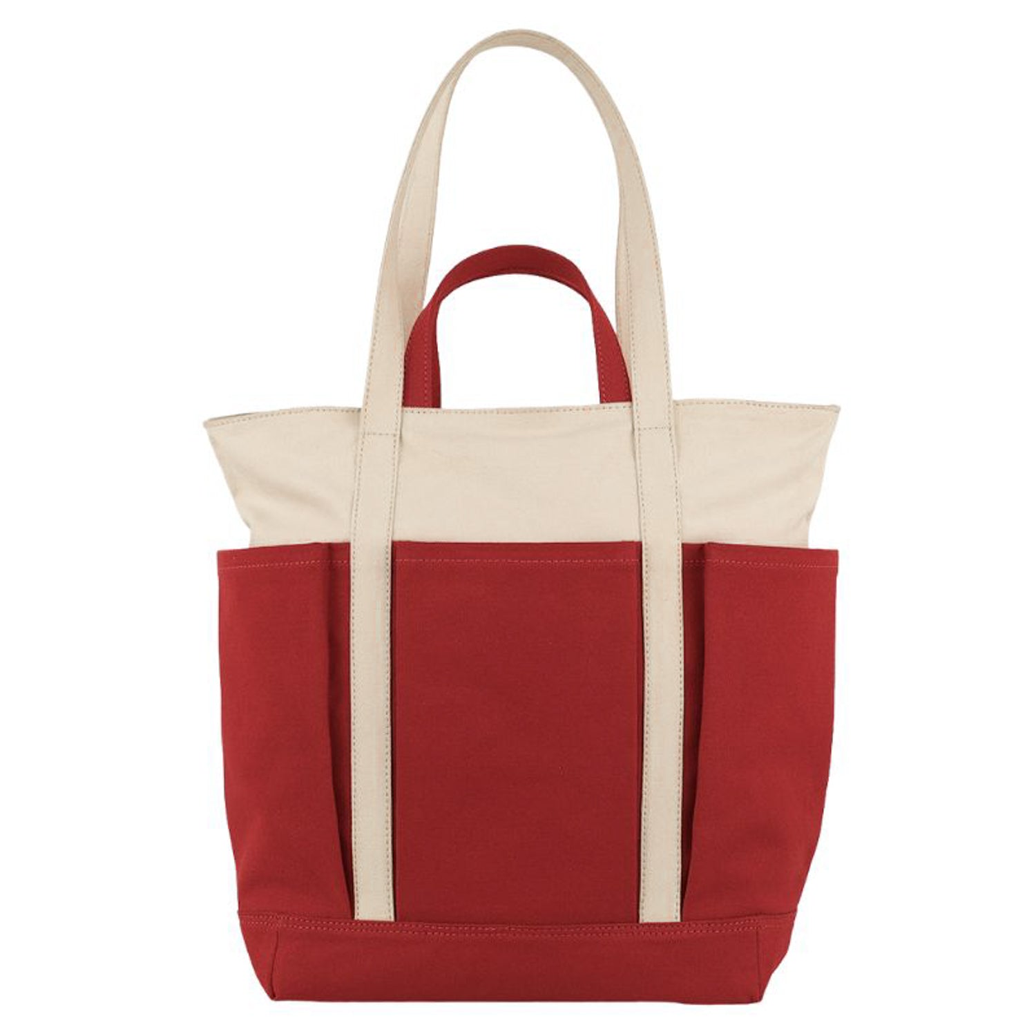 The Verde Panel Tote: Red