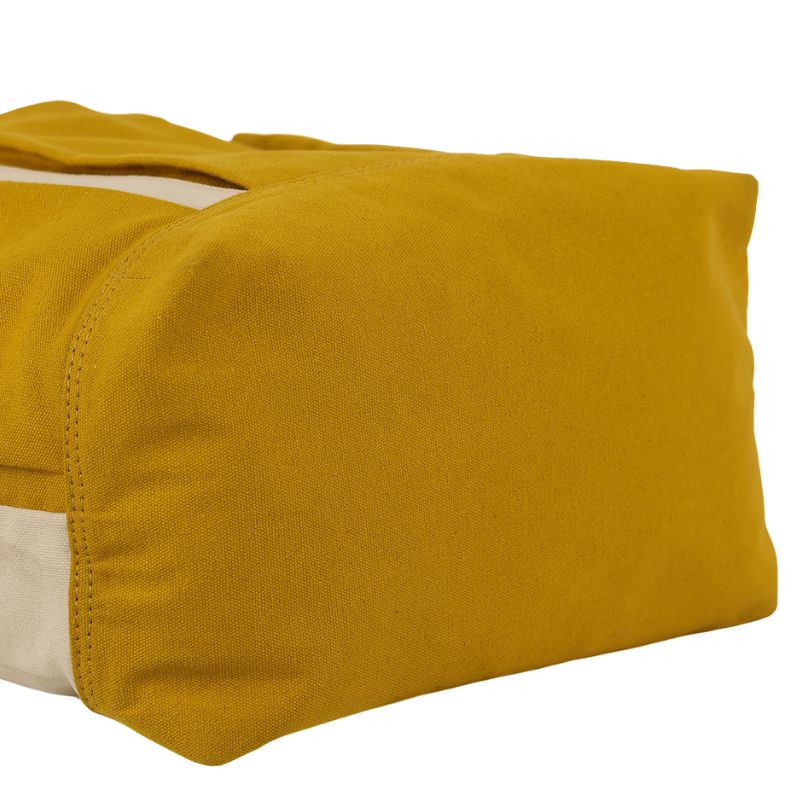 The Verde Panel Tote: Mustard